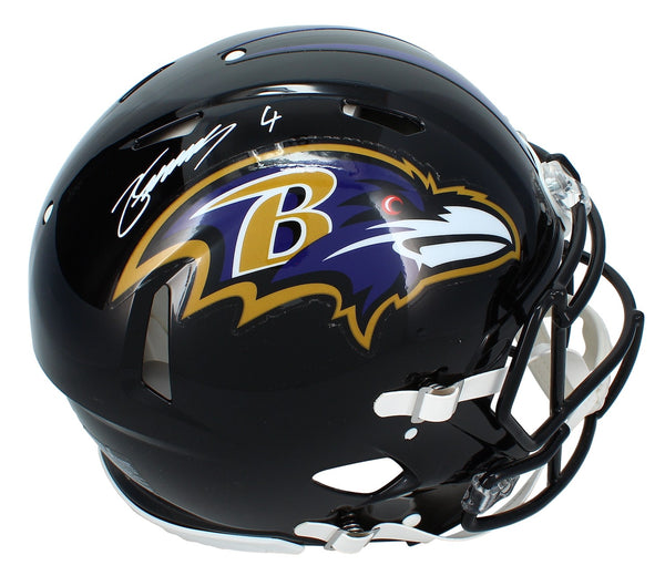 Zay Flowers Autographed Baltimore Ravens Speed Authentic Helmet Beckett