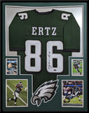 FRAMED PHILADELPHIA EAGLES ZACH ERTZ AUTOGRAPHED JERSEY JSA COA