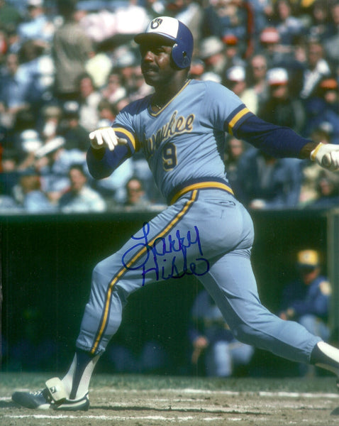 Brewers LARRY HISLE Signed 8x10 Photo #6 AUTO - Member of 1982 World Series Team