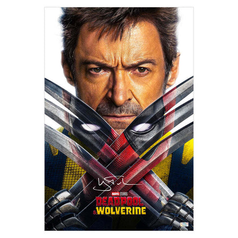 Hugh Jackman Autographed 2024 Deadpool and Wolverine 16x24 Movie Poster