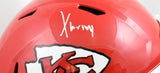 Xavier Worthy Autographed Kansas City Chiefs F/S Speed Helmet - Fanatics *White