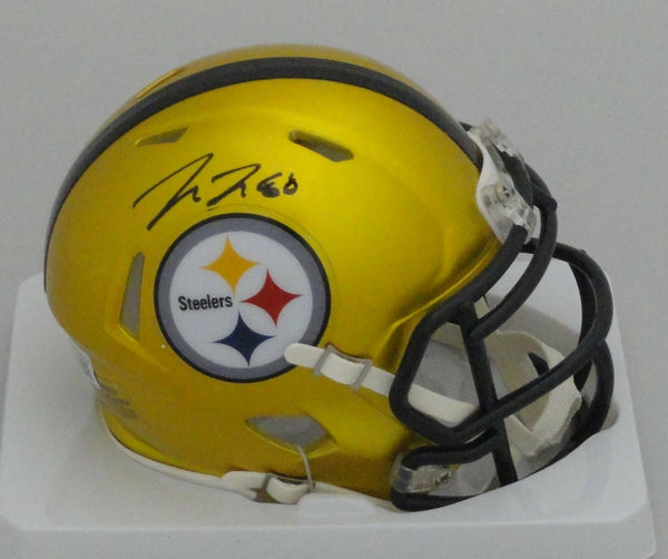Steelers Tight End PAT FREIERMUTH Signed Riddell FLASH Mini Helmet AUTO - BAS