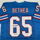 Autographed/Signed Elvin Bethea HOF 03 Tennessee Retro Light Blue Jersey JSA COA