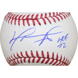 David Ortiz Autographed Boston Red Sox OML Baseball HOF 22 Beckett Witness 50925