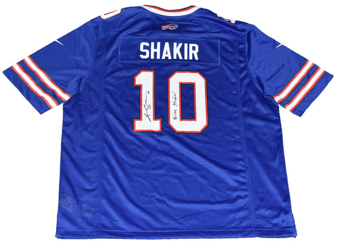 KHALIL SHAKIR AUTOGRAPHED BUFFALO BILLS #10 BLUE NIKE JERSEY W/ BILLS MAFIA