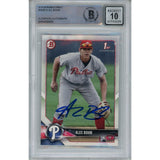 Alec Bohm Autographed 2018 Bowman Draft Slabbed Trading Card Beckett 46641