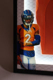 Patrick Surtain II Autographed Orange Broncos Jersey Lighted Framed Beckett COA