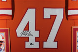 John Lynch Autographed Pro Style Framed Orange XL Jersey 35x43 Beckett 40139