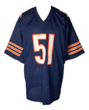 Dick Butkus Chicago Signed Blue Football Jersey BAS