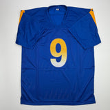 Autographed/Signed Matthew Stafford Los Angeles Blue Jersey Beckett BAS COA