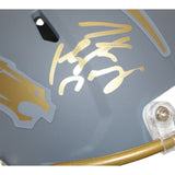 Peyton Manning Autographed Denver Broncos Slate Mini Helmet FAN 43694