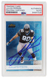 Julius Peppers Signed Panthers 2002 Topps Finest Rookie Card #77 - (PSA Slabbed)