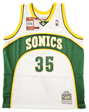 SUPERSONICS KEVIN DURANT AUTOGRAPHED WHITE M&N 2007-08 JERSEY XL BECKETT 212187