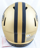 Alvin Kamara Autographed Saints F/S Rave Speed Authentic Helmet - Beckett W Holo