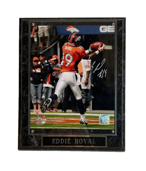 Eddie Royal Autographed 8x10 Photo -- Denver Broncos | Plaque LSM COA