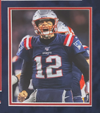 Tom Brady Autographed Patriots Nike Elite Framed Color Rush Jersey Fanatics