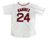 Manny Ramirez Boston Signed White Baseball Jersey Reverse The Curse BAS