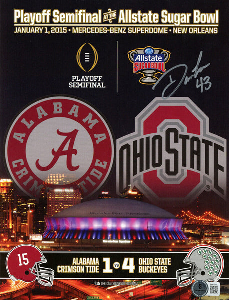 Darron Lee Signed Ohio State vs Alabama 2015 Sugar Bowl Magazine BAS 46360