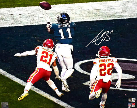 A.J. Brown Autographed Eagles 16x20 Super Bowl TD Photo-Beckett W Hologram