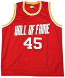 HOUSTON ROCKETS RUDY TOMJANOVICH AUTOGRAPHED RED JERSEY TRISTAR HOLO 215752