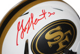Garrison Heart Autographed San Francisco 49ers Lunar Mini Helmet Beckett 35570