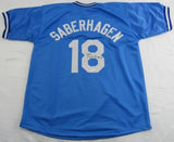 Bret Saberhagen Signed Kansas City Royals Jersey (JSA) 2xCy Young Award Winner