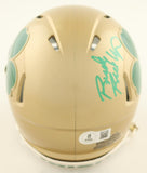 Rudy Ruettiger Signed Notre Dame Fighting Irish Clover Mini-Helmet (Beckett)