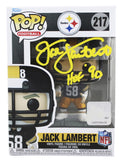 Steelers Jack Lambert "HOF 90" Signed #67 Funko Pop Vinyl Figure BAS Witnessed