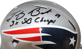 Tedy Bruschi Signed New England Patriots Authentic Helmet Insc Beckett 40853