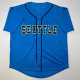 Autographed/Signed Julio Rodriguez Seattle Light Blue Baseball Jersey JSA COA