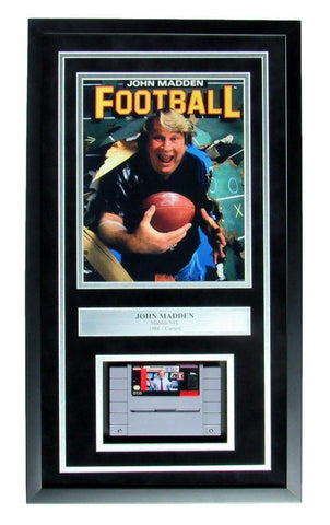 John Madden Oakland Raiders 8x10 Photo with Nintendo Game Framed 166056
