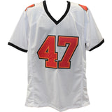 John Lynch Autographed/Signed Pro Style White XL TB Jersey Beckett Witness 49982