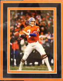 John Elway Autographed Double-Inscribed Deluxe Framed Broncos Jersey BAS COA