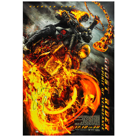 Nicolas Cage Autographed Ghost Rider Spirit of Vengeance Original 27x40 Poster