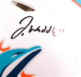 J. Waddle T. Hill Signed Dolphins F/S Speed Authentic Helmet- Fanatics/BA W Holo