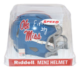 Elijah Moore Autographed Ole Miss Rebels Speed Mini Helmet Beckett 39663