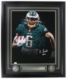 DeVonta Smith Signed Framed 16x20 Philadelphia Photo JSA 41332