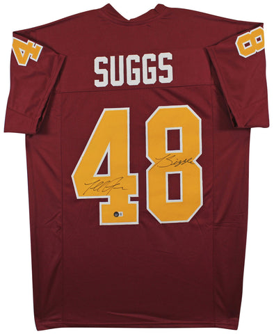 Terrell Suggs "T-Sizzle" Authentic Signed Maroon Pro Style Jersey BAS Witnessed