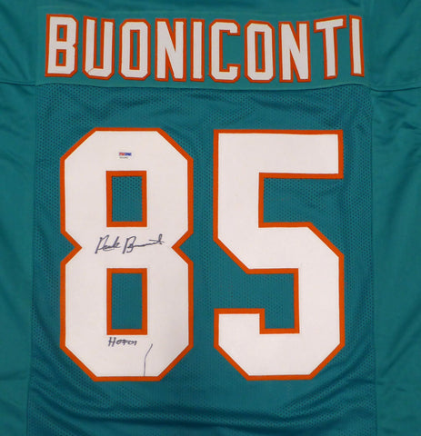 Dolphins Nick Buoniconti Autographed Teal Jersey "HOF 01" (Mark) PSA/DNA #X21293