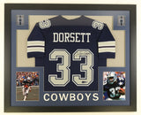 Tony Dorsett Signed Dallas Cowboys 35"x 43" Framed Jersey (Beckett) Running Bck