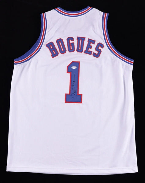 Muggsy Bogues Signed Hornets Jersey (PSA COA) Charlotte's 1987 1st Round Pick
