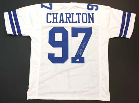 Taco Charlton Signed Cowboys Jersey (JSA) Dallas 1st Rd Pick 2017 Draft DE/ Mich