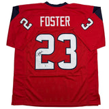 Autographed/Signed Arian Foster Houston Red Football Jersey Beckett BAS COA