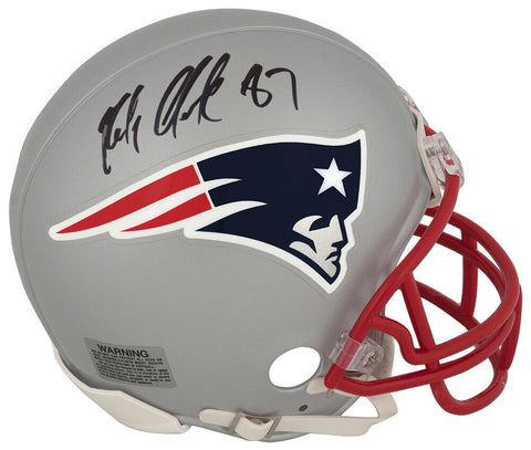 Rob Gronkowski Signed New England Patriots Riddell (VSR4) Mini Helmet - (SS COA)