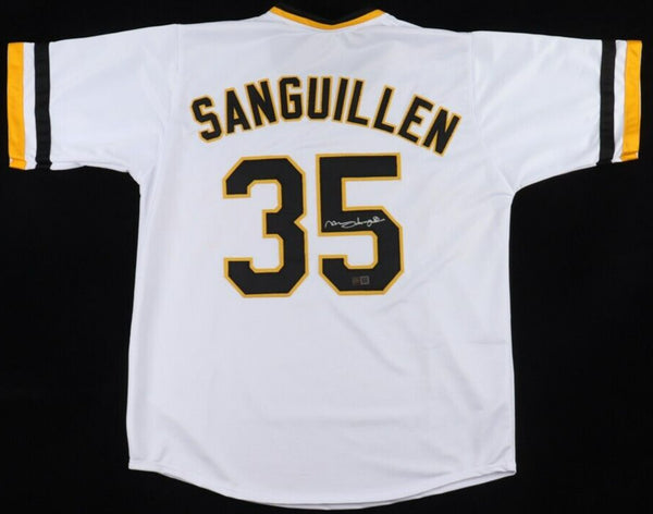 Manny Sanguillen Signed Pittsburgh Pirates Jersey (TSE) 2xWorld Series Champion