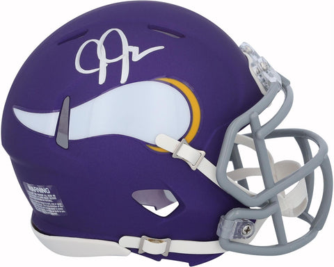 Justin Jefferson Vikings Signed Riddell Legacy 2023 Alternate Speed Mini Helmet