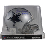 Tony Dorsett Autographed Dallas Cowboys VSR4 Mini Helmet Beckett Witness 49227