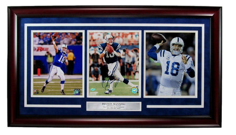 Peyton Manning HOF Colts Signed/Autographed Photo Collage Framed 198158