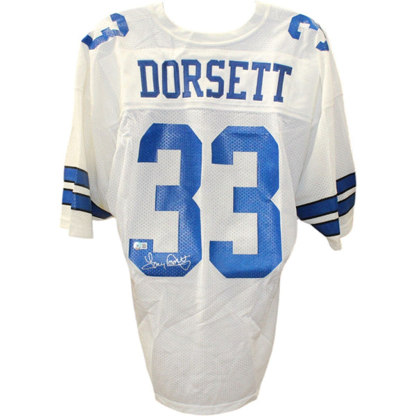 Tony Dorsett Signed Dallas Cowboys Russell White 48 Jersey Beckett 48481