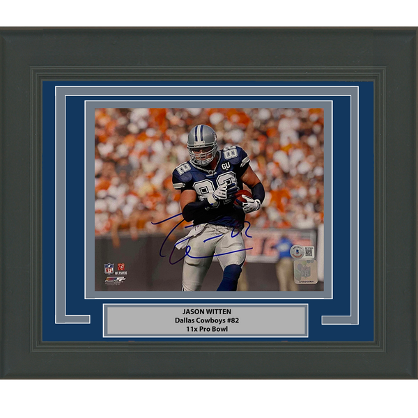 Framed Autographed/Signed Jason Witten Dallas Cowboys 8x10 Photo BAS COA
